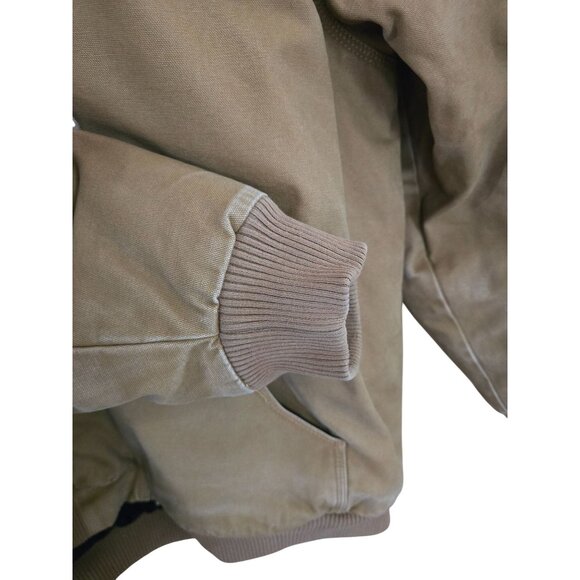 Cabelas XL Tan Hooded Canvas Jacket Workwear Chore coat outdoor rugged western - Picture 4 of 11